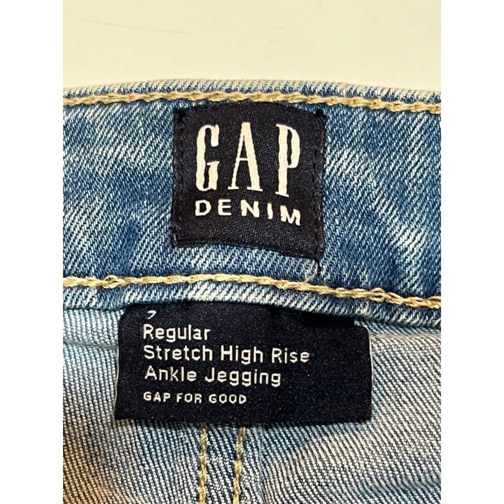 NWT GAP Girls High Stretch Jegging Ankle Jeans Sz 7 Light Wash #543383 - Picture 4 of 7